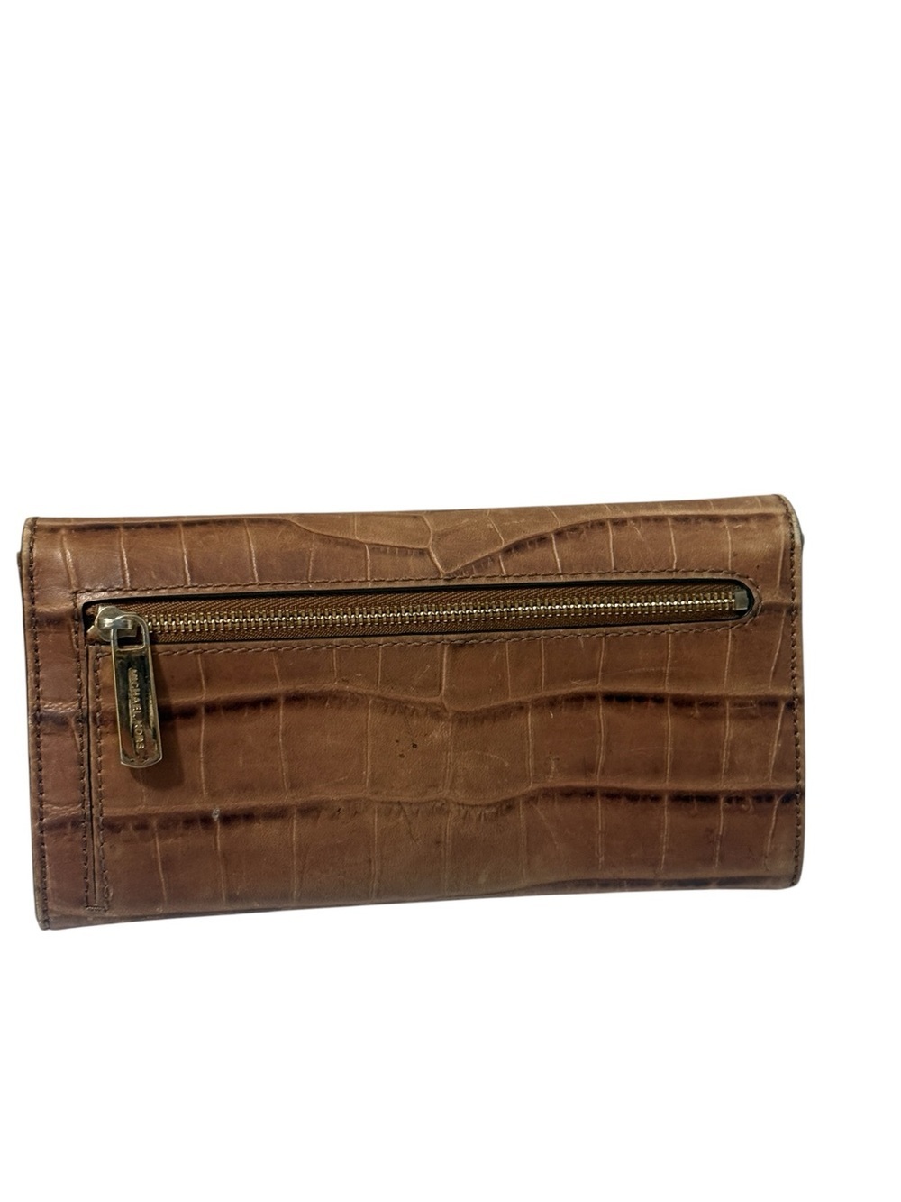 Michael Kors Brown Croc-Embossed Leather Wallet in good condition - Picture 2 of 16